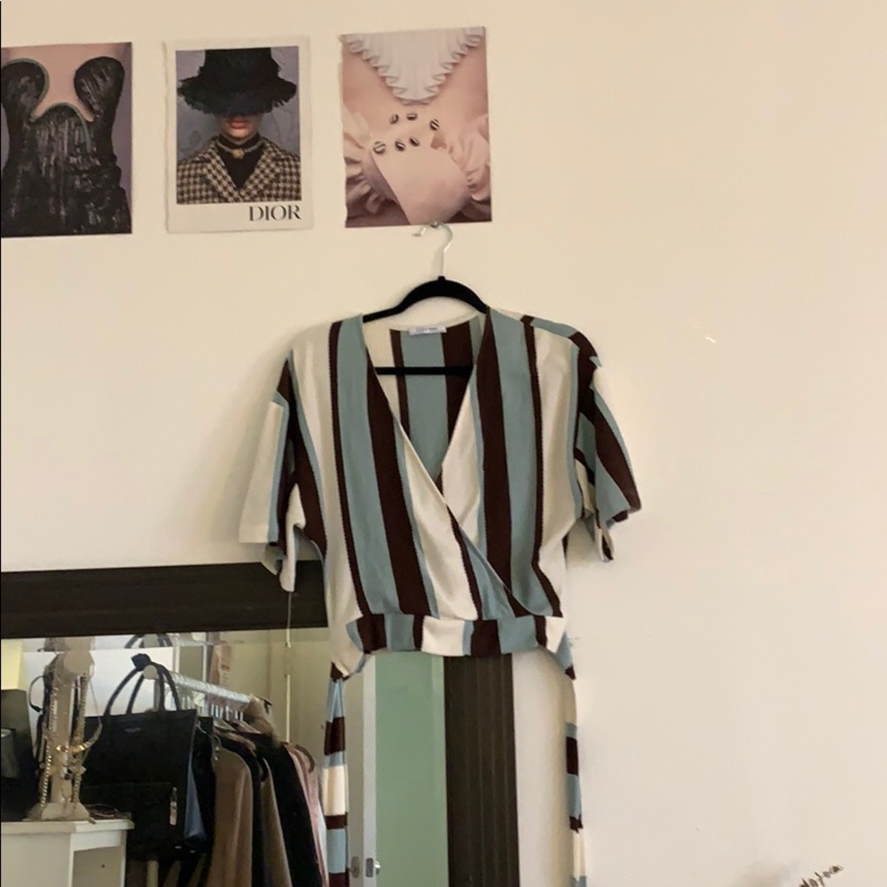 Zara striped blouse